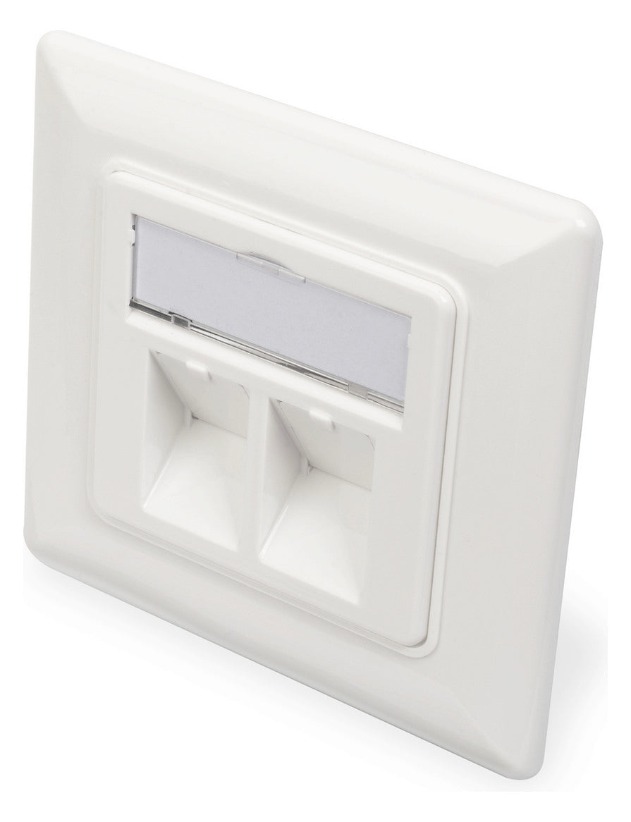 ASSMANN ELEKTRO Modulaufnahme 2xRJ45 ws DN-93801-1 m.Staubschutz
