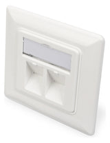 ASSMANN ELEKTRO Modulaufnahme 2xRJ45 ws DN-93801-1 m.Staubschutz