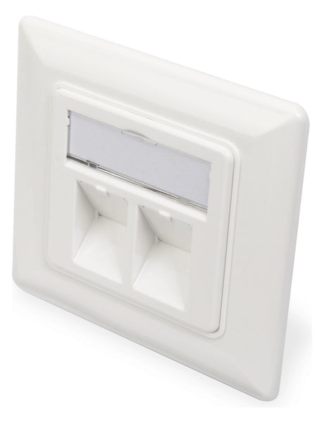ASSMANN ELEKTRO Modulaufnahme 2xRJ45 ws DN-93801-1 m.Staubschutz