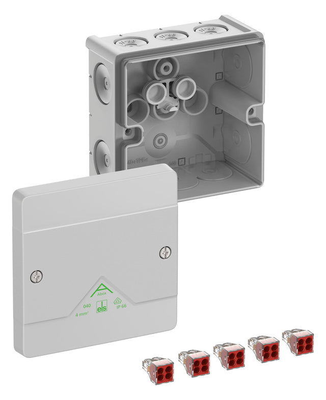 SPELSBERG Abzweigkasten 102x102mm Kst gr Abox 040-4² IP66 IK07 hfr