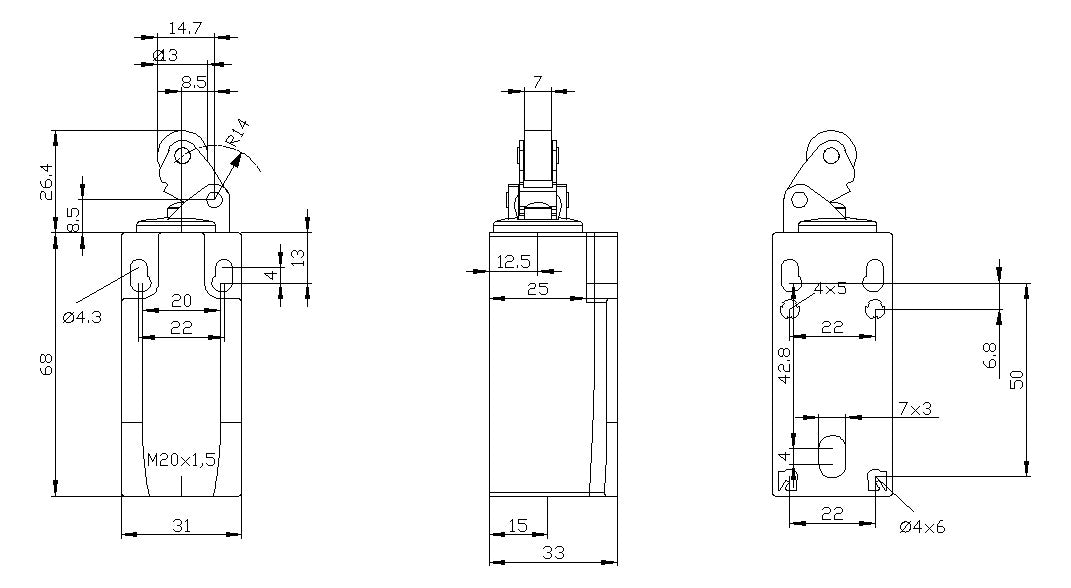 SIEMENS Einzelpositionsschalter 1S 1Ö 1W 3SE5232-0HE10 Kst Winkelrollenhebel