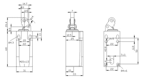 SIEMENS Einzelpositionsschalter 1S 1Ö 1W 3SE5232-0HE10 Kst Winkelrollenhebel