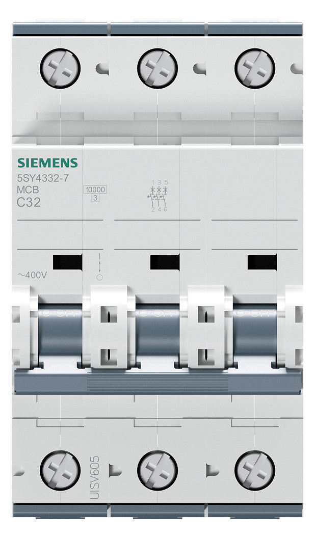 SIEMENS Leitungsschutzschalter UC C 32A 5SY4332-7 3p 400V 3TE 50Hz IP20
