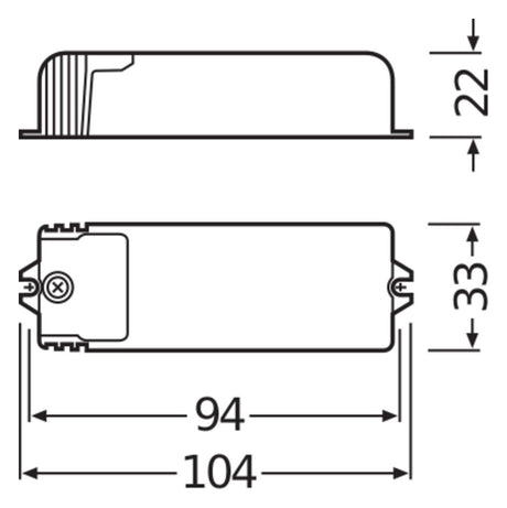 OSRAM Sicherheitstrafo 20-75W 11,5V gr HTN 75/230...240 I 104x38x22mm Konv