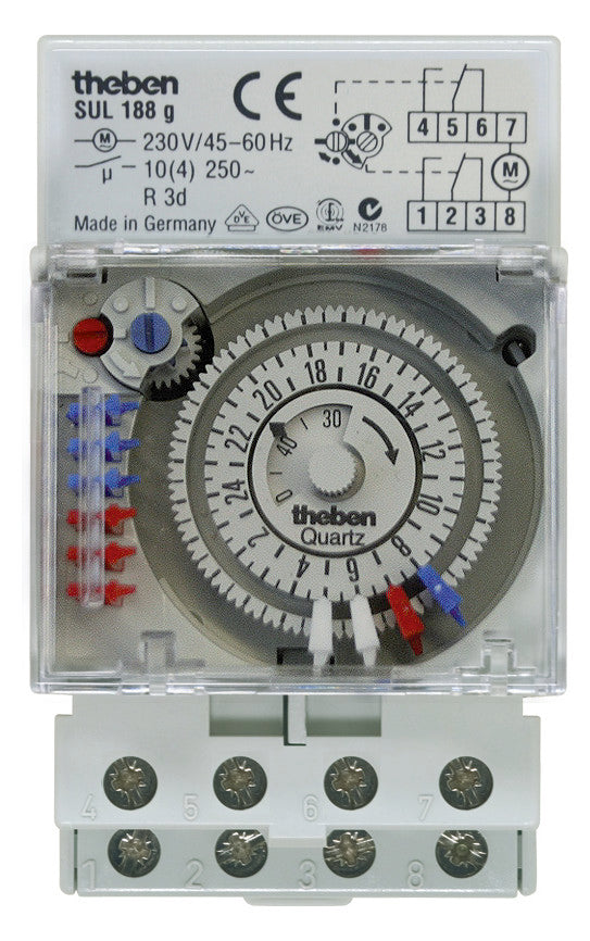 THEBEN Schaltuhr mech 230VAC REG 2kan SUL 188 g Wechs 72h 24h Prog 3TE