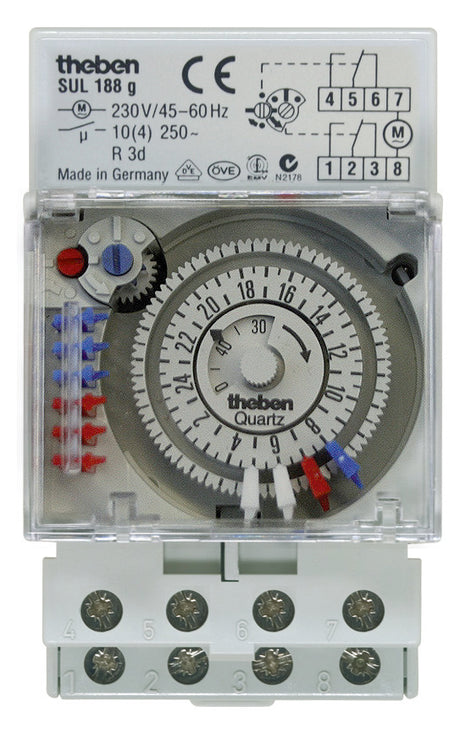 THEBEN Schaltuhr mech 230VAC REG 2kan SUL 188 g Wechs 72h 24h Prog 3TE