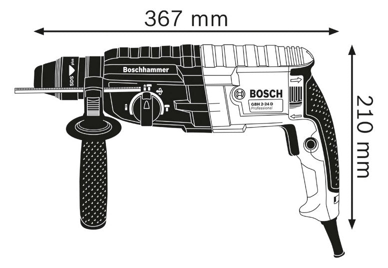 BOSCH-EW Bohrhammer 790W SDSplus 2,8kg Professional GBH 240 (C) Beton= 24mm