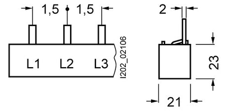 SIEMENS Sammelschiene lamelliert 5ST3710-2HG 1000x21x23mm