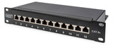 ASSMANN ELEKTRO Patchpanel 12Ports Cat6A DN-91612S-EA 254mm(10) Schirm RAL9005