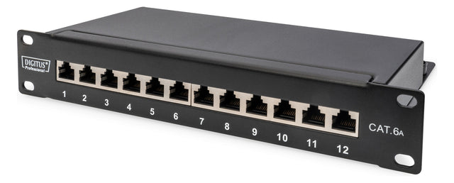 ASSMANN ELEKTRO Patchpanel 12Ports Cat6A DN-91612S-EA 254mm(10) Schirm RAL9005