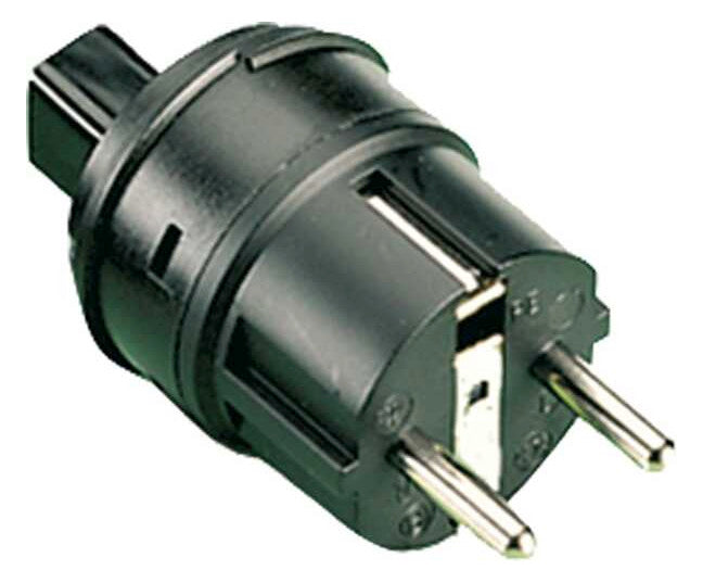 GOSSEN-METRA Messgeräte-Adapter sw PVC PRO-Schutzkontakt CAT.III