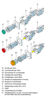 SIEMENS Drucktaster 1f rt rnd  16mm 1Ö 3SB2203-1AC01 16x21mm IP65