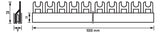 DOEPKE Phasenschiene 2ph 17,5mm 1000mm GM.2.56.130/16 16qmm 130A Gabel isol