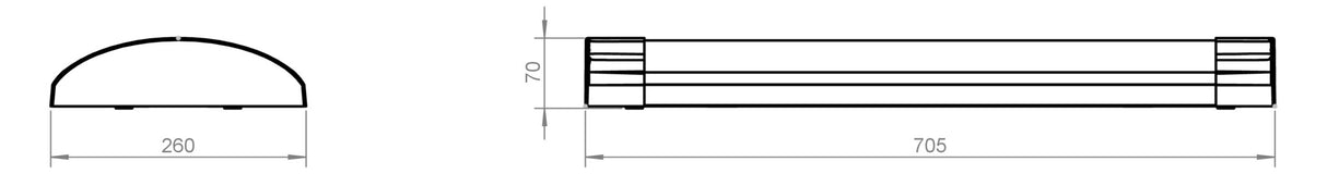 PRACHT LED-Wannenleuchte 16W 4000K ws TROJA-G2 76831121-TROJA_G2 1900lm Konv