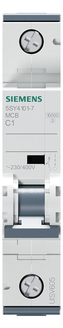 SIEMENS Leitungsschutzschalter UC C 1A 5SY4101-7 1p 400V 1TE 50Hz IP20