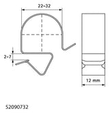 Walraven Trägerklammer Britclips GAM8 für Kabel 22-32 u. Flansch 2-7 | 52090732