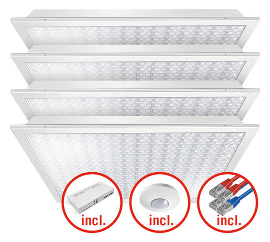 ESYLUX LED-Panel 620x620mm 132W 17600lm QUADRO-SET CELINE-2 HCL 625 DDP TR 2700-