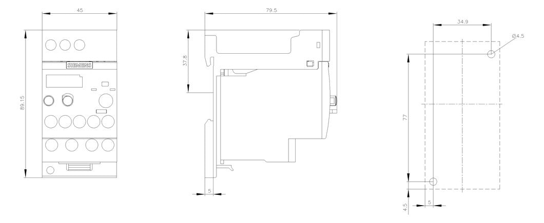 SIEMENS Überlastrelais therm 7-10A 3RU2116-1JB1 Einzelaufstell 1S/Hilf