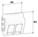 GGK Anschlussdose Cat6A 2xRJ45 ws schräg M45-1-Datendose Kanaleinb