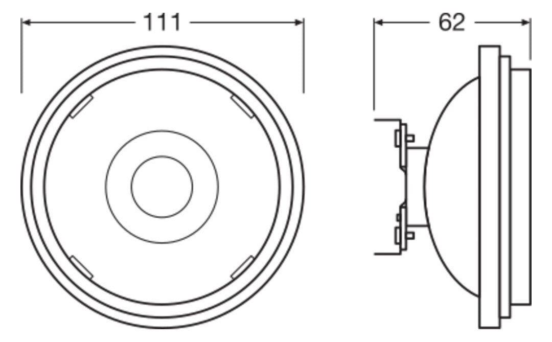 LEDVANCE LED-Reflektorlampe G53 7,4W ws LED AR111 50 24° DIM S 7.4W 930 G53 3000