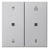 GIRA Bedienelement 2f alu m.Abd System 3000 536726 f.Jalousieeins