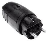 BACHMANN Schutzkontaktstecker 16A 250V 913.171 Gummi IP44 sw ger