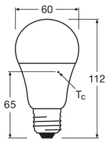 LEDVANCE LED-Lampe E27 A75 9W 4000K ws E LED Classic A 75 Facility S 9W 840 1055l