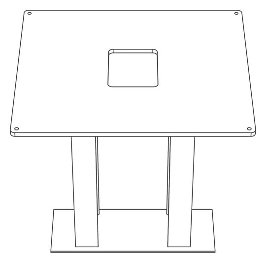SIEDLE Briefkastenfuß Rechteck VA edst ZE/STL 518 x 462 500mm