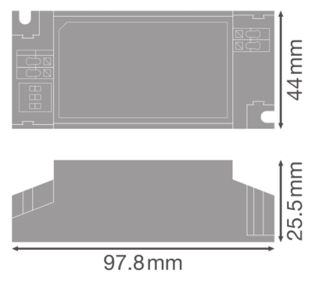LEDVANCE LED-Trafo 20W 150-500mA 20-42V DR DS-P -20/220-240/500 IP20 Kstgeh dyn