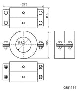 Walraven Kältefestpunktschelle BISOFIX CF PUR 114,3 mm | 0881114