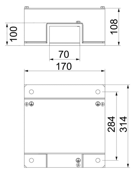BETTERMANN T-Stück BS-K I120 vz schraub BSKM-TRK 1025 FS 314x108mm gr
