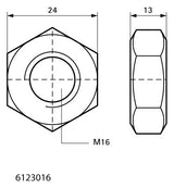 WALRAVEN Sechskantmutter DIN 934 ev M16 - MLAR/LAR/RbALei