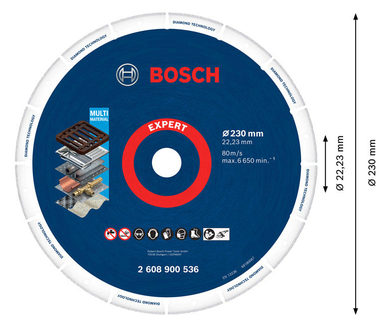 BOSCH-EW Diamant-Trennscheibe  230mm 2608900536 f.Metall