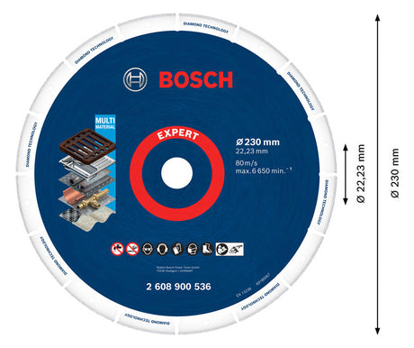 BOSCH-EW Diamant-Trennscheibe  230mm 2608900536 f.Metall