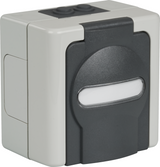 Aufputz-Feuchtraum Leergehäuse für 2 Keystone Module IP44 Farbe grau Stück