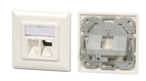 Rahmenset 2-Port, für Keystones, DIN49075, RAL9010 Stück