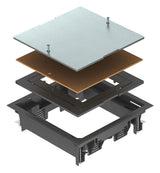 BETTERMANN Zugdoseneinsatz Kst quadrat ZES4-2 U10T 9011 sw f.UF-K 5mm trocken