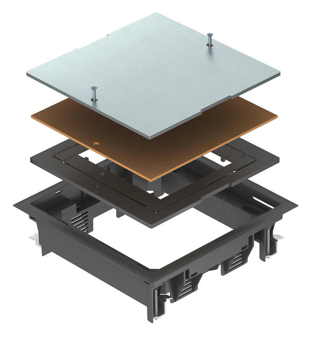BETTERMANN Zugdoseneinsatz Kst quadrat ZES4-2 U10T 9011 sw f.UF-K 5mm trocken