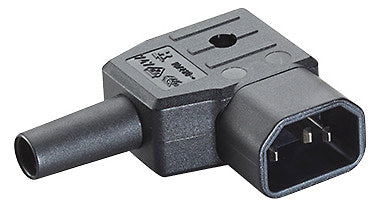 BACHMANN Kaltgerätesteck Kst IP20 abgew 915.172 sw Schraubkl f.Schutzk.Stift