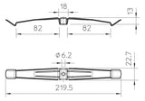 BETTERMANN Kabelbügel zweis 219,5mm VA 2033 M A2 16xNYM3x1,5mm