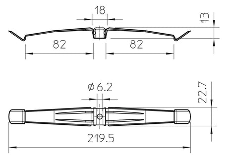 BETTERMANN Kabelbügel zweis 219,5mm VA 2033 M A2 16xNYM3x1,5mm