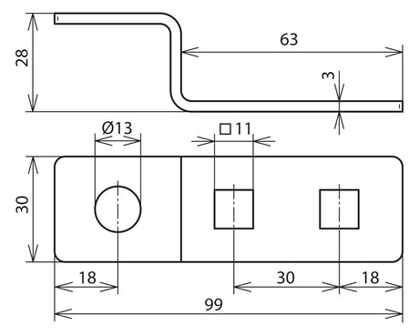 DEHN SE Endstück V2A unbeh ES ZF 2X11.11 1XB13 V2A