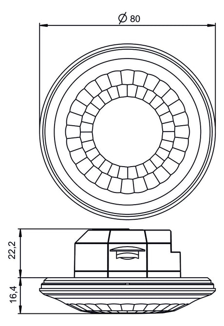 THEBEN Präsenzmelder-Bus KNX UP 0-360° LUXA 103 S360-12 KNX UP WH ws 3m