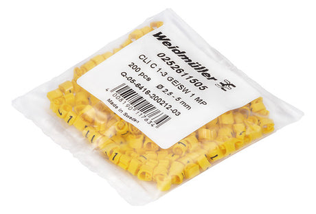 WEIDMÜLLER Kabelmarkierung / ge Ader CLI C 02-3 GE/SW / MP Kst  1-3mm /
