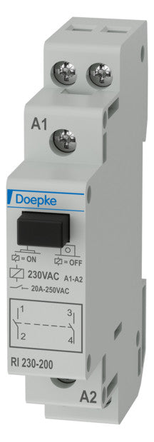 DOEPKE Installationsrelais 1TE mech REG RI 230-200 2S 230V/AC 20A 207-253V AC