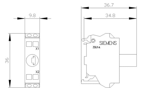 SIEMENS Lampenfassungsblock LED AC 230V 3SU1401-2BF60-3AA0 Bodenbef ws