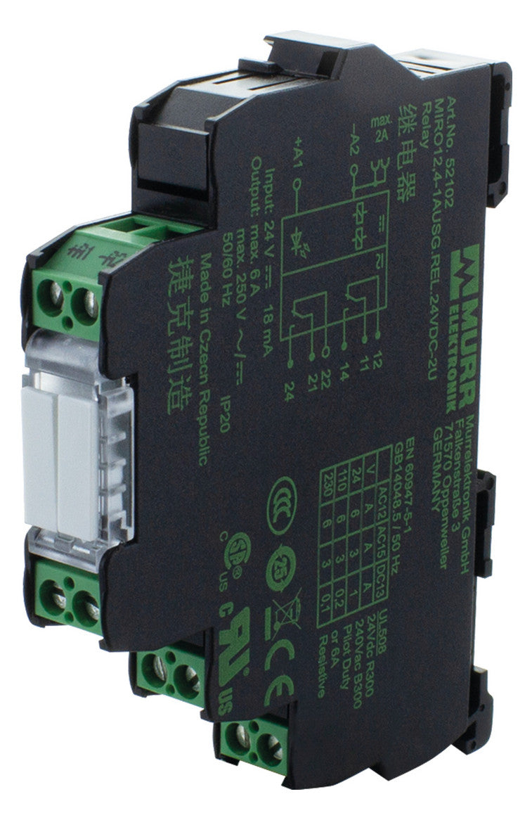 MURR Schaltrelais 2W IP20 12,4x90x65mm 52102 Schraub