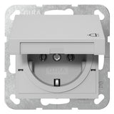 GIRA Steckdose 1f gr glz UP Klappd IP20 System 55 4454015