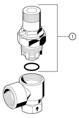 Membran-Sicherheitsventil SM152 Messing AA, 3/4"