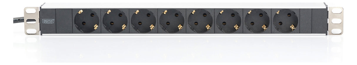 ASSMANN ELEKTRO 1HE Alu. PDU 8-fach 8x Schutzkontakt 16A DN-95401